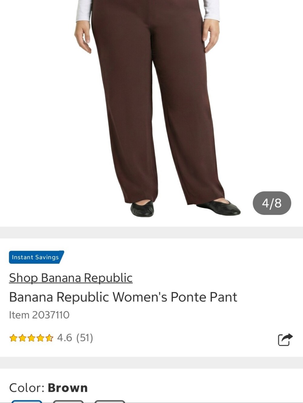 ✨ NWT Banana Republic Women’s Ponte Pants – Brown – XXL ✨